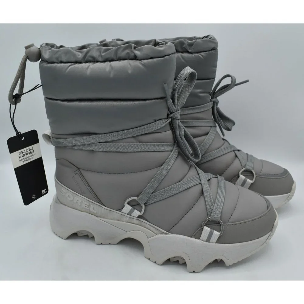 Sorel Women 9.5 Kinetic Impact NXT Chrome Grey Moonstone Waterproof Winter Boots